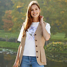 Alernatives Thumbnail 1 zu Leinen-Weste fr Damen mit Imprgnierung