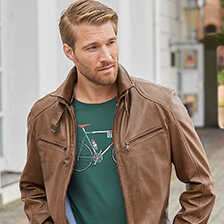 Alernatives Thumbnail 2 zu Cabrio-Lederjacke aus Lammnappa