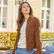 Alernatives Thumbnail 1 zu Damen-Lederjacke im Biker Style