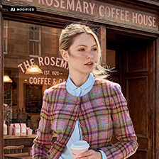 Rundhals-Blazer Mallalieus Tweed