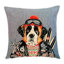 Englisches Sofakissen Bernhardiner Bernie