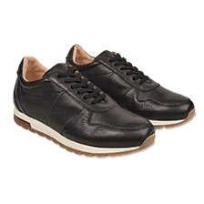 Schwarze Leder-Sneaker